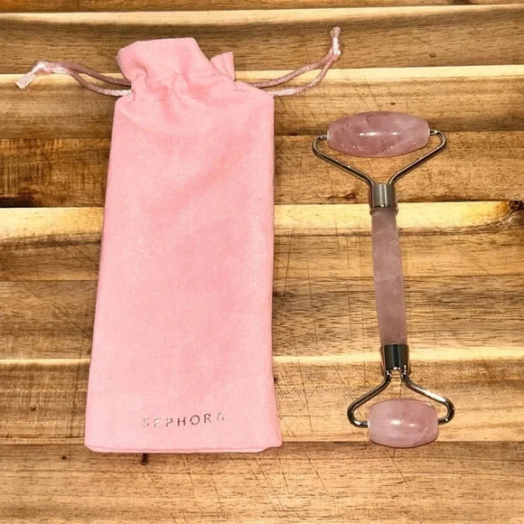 SEPHORA ROSE QUARTZ FACIAL ROLLER. BRAND NEW IN BOX. YOUNGER LOOKING SKIN! - Picture 12 of 12